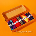 Chaussettes cadeaux unisexe antibactériennes colorées confortables